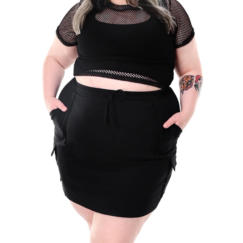 Foxblood Cargo Mini Skirt - Small